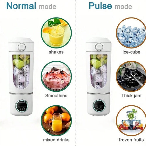 FRUTAFLASH GO-Batidos y smoothies de 700 ml con cuchillas de acero duraderas. Licuadora 2 en 1 portátil.