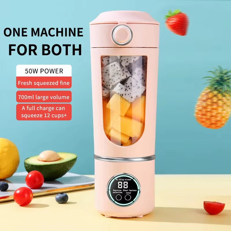 FRUTAFLASH GO-Batidos y smoothies de 700 ml con cuchillas de acero duraderas. Licuadora 2 en 1 portátil.