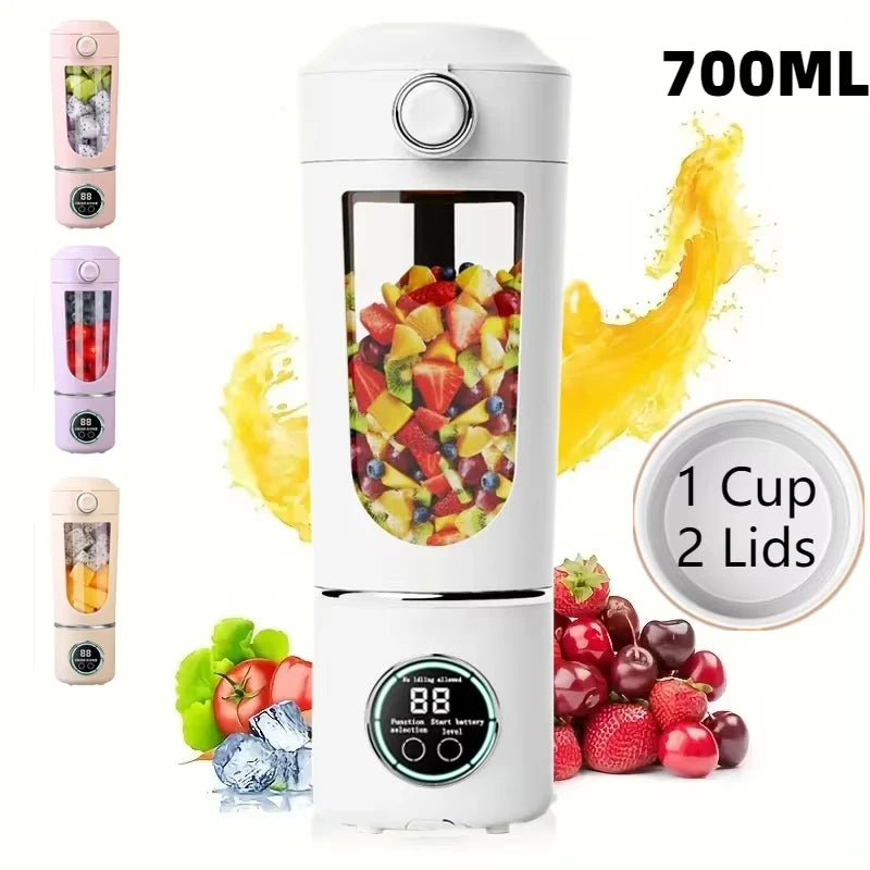 FRUTAFLASH GO-Batidos y smoothies de 700 ml con cuchillas de acero duraderas. Licuadora 2 en 1 portátil.